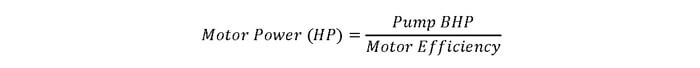 convert BHP to motor HP