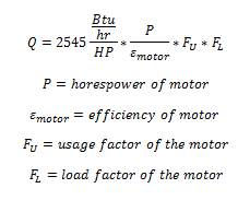 Heat Load Calculation Chart