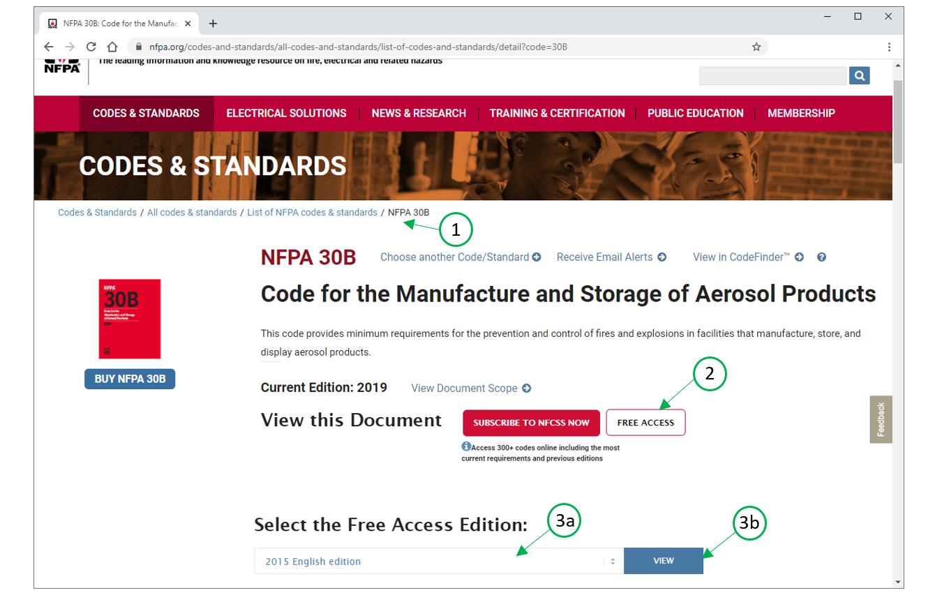 NFPA Online Code Access